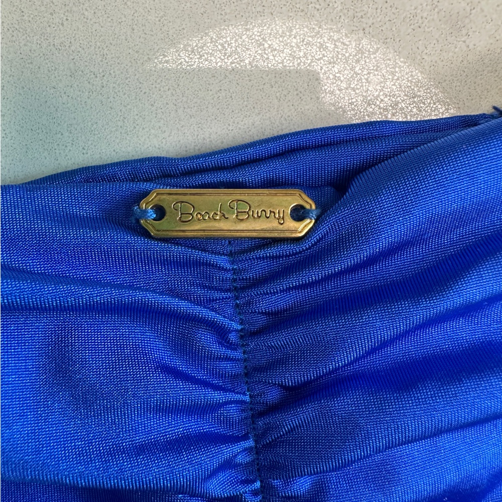 Beach Bunny Rare Beaded Sapphire Blue Bikini Luxury Swim Set | Size M & S - Picture 15 of 17